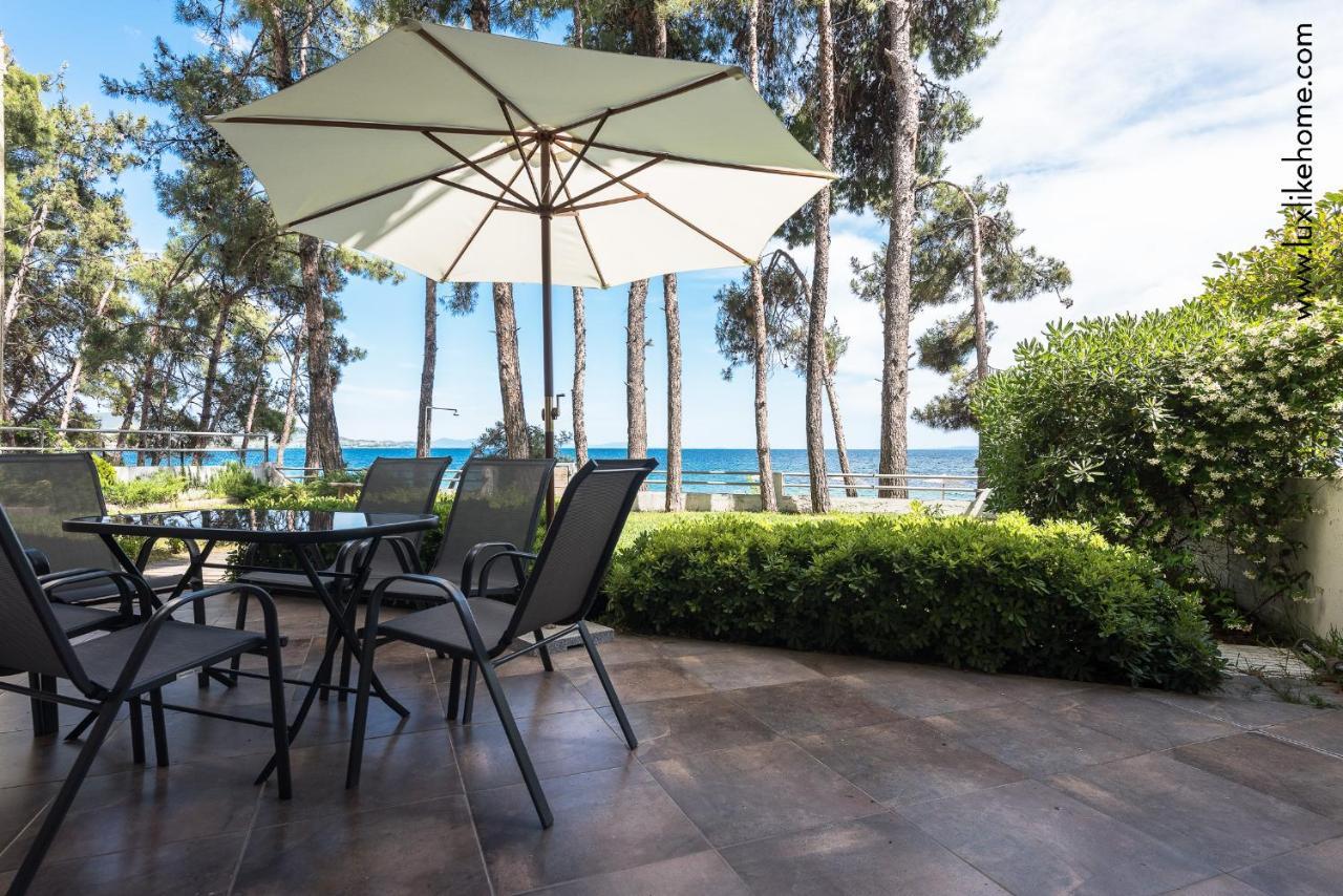 #Luxlikehome - Mediterranee Beachfront Summer House Kalyves Polygyrou Exterior foto